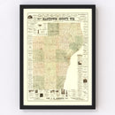 Vintage Map of Manitowac County, Wisconsin 1902