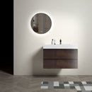 Alice - Bathroom Vanity Wall Mounted With Sink, Large Storage Floating Bathroom Vanity For Modern Bathroom, One-Piece Sink Basin Without Drain And Faucet by HouseOfZazla