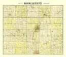 Vintage Map of Rock County, Wisconsin 1900