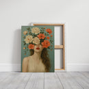 Flourish in Coral and Cream