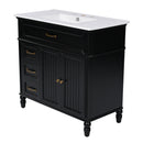 Bathroom Vanity With Sink, Freestanding Cabinet & Drawers by HouseOfZazla