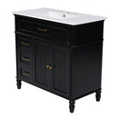 Bathroom Vanity With Sink, 2 Doors 2 Drawers, Freestanding Design by HouseOfZazla