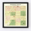 Vintage Map of Jefferson County, Wisconsin 1900