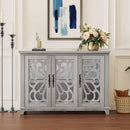3 Door Mirrored Sideboard Cabinet With Adjustable Shelves