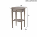 Dalton - Nightstand - Silver Champagne by Unique Piece Furniture