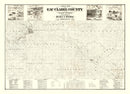 Vintage Map of Eau Claire County, Wisconsin 1878
