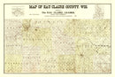 Vintage Map of Eau Claire County, Wisconsin 1902