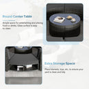 9-Piece Outdoor Patio Furniture Luxury Circular Outdoor Sofa Set Rattan Wicker Sectional Sofa Lounge Set with Tempered Glass Coffee Table, 6 Pillows, Grey
