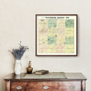 Vintage Map of Walworth County, Wisconsin 1900