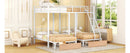Triple Bunk Bed With Drawers And Guardrails by HouseOfZazla