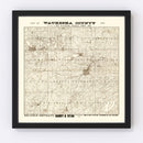 Vintage Map of Waukesha County, Wisconsin 1873