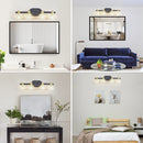 24" Vintage 4-Light Wall Sconce with Clear Crystal Shades