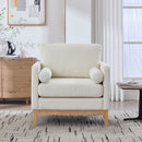 Wide Modern Performance Accent Chair With Natural Legs by HouseOfZazla