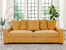 Luxe Sofa With 5 Matching Toss Pillows, Sleek Design, Spacious And Comfortable 3 Seater Couch by HouseOfZazla