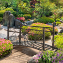 Outsunny 3.3' Metal Arch Zen Garden Bridge with Safety Siderails by HouseOfZazla