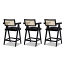 Milan - Modern Webbing Back Stool With Arms (Set of 3) by HouseOfZazla