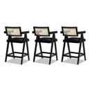 Milan - Modern Webbing Back Stool With Arms (Set of 3) by Unique Piece Furniture