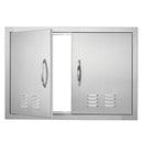 BBQ Access Door, 30W x 21H Inch Double Stainless Steel Outdoor Kitchen Door by HouseOfZazla