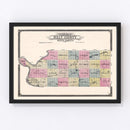 Vintage Map of Sully County, South Dakota 1916