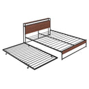 Platform Bed Frame With Trundle, USB Ports And Slat Support, No Box Spring Needed by Unique Piece Furniture