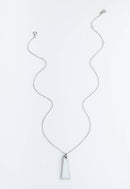 Pillar Mother of Pearl Necklace in Silver