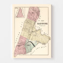Vintage Map of Bayonne, New Jersey 1873