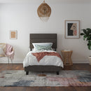 Paloma - Twin Bed With Dual USB Port - Linen by Unique Piece Furniture