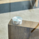 A rectangular modern and fashionable coffee table with tempered glass tabletop and wooden color MDF legs. Suitable for living room.47.2"x25.5"x18"