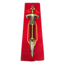 Metal Replica Knights Templar Ornate Dagger Prop with Sheath - Sharp Blade NOT A TOY
