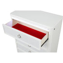 Abigale - 5 Drawer Chest With LED Lighting - White by HouseOfZazla