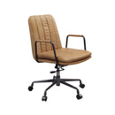 Eclarn - Top Grain Leather Office Chair - Brown by HouseOfZazla