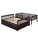 Bunk Bed With Twin Size Trundle And Drawers by HouseOfZazla