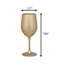 Leadingware Metallic Plastic Wine Glasses (Set of 4) by HouseOfZazla