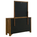 Adderley 8-drawer Bedroom Dresser and Mirror Warm Brown
