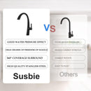Elegant Single Handle Stainless Steel Pull Out Kitchen Faucet With High Arch Spout by HouseOfZazla