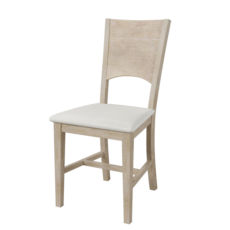 6-Piece Wood Half Round Dining Table Set Kitchen Table Set with Long Bench and 4 Dining Chairs, Modern Style, Natural