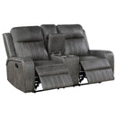 Forrest - 2 Piece Motion Reclining Sofa Set - Gray by HouseOfZazla