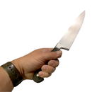 Plastic 13 Inch Chef’s Knife Silver Blade and Black Handle