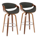 Curvini Mid - Century Modern Fixed Height Barstool With Swivel (Set of 2) by HouseOfZazla