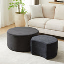 Modern Upholstered Round Coffee Table For Living Room (Set of 2) by HouseOfZazla