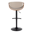 Symphony - Mid Century Modern Adjustable Barstool With Swivel With Rounded T Footrest (Set of 2) by HouseOfZazla