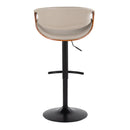 Symphony - Mid Century Modern Adjustable Barstool With Swivel With Rounded T Footrest (Set of 2) by Unique Piece Furniture