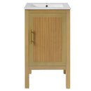 Bathroom Cabinet With Sink, Adjustable Shelf, Soft Closing Hinges - Natural Wood by HouseOfZazla