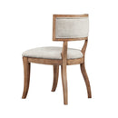 Classic Dining Chair With Curved Back (Set of 2) - Beige / Light Natural by HouseOfZazla