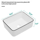 Modern European Style Ceramic Rectangular Vessel Bathroom Sink by HouseOfZazla