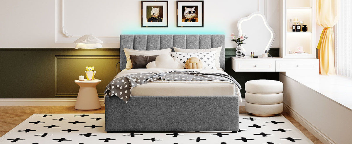 Upholstered Platform Bed With Trundle, photo 25 of 40