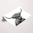 Scottish Highland Cow Cattle Art Print Wall Art Canvas Print