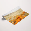 Golden Wildflowers Wall Art Canvas Print – Framed Hills