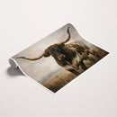 Longhorn Bull Wall Art Canvas Print, Western Farmhouse