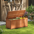 58 Gallon 3-in-1 Patio Wood Deck Box with Flip Top for Cushions by LJGDeals